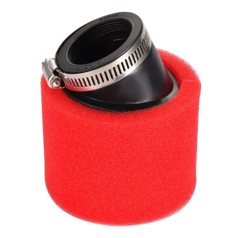 Motosiklet ATV Dirt Bike üçün 45 mm Bucaqlı Köpük Hava Filtri Qırmızı